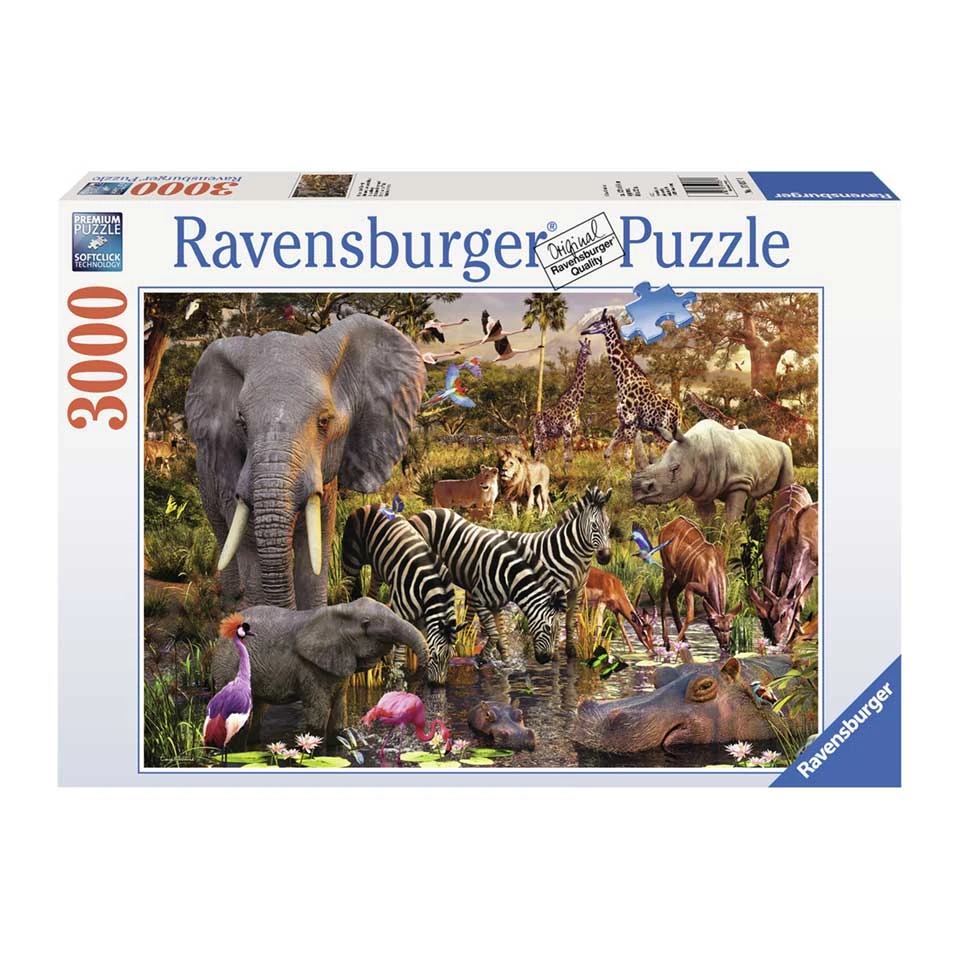 Ravensburger Puzzel Afrikaanse Dierenwereld - 3000 Stukjes 1 Ravensburger Puzzel Afrikaanse Dierenwereld - 3000 Stukjes
