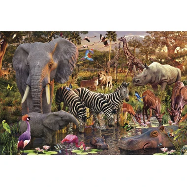 Ravensburger Puzzel Afrikaanse Dierenwereld - 3000 Stukjes 2 Ravensburger Puzzel Afrikaanse Dierenwereld - 3000 Stukjes - Afbeelding 2