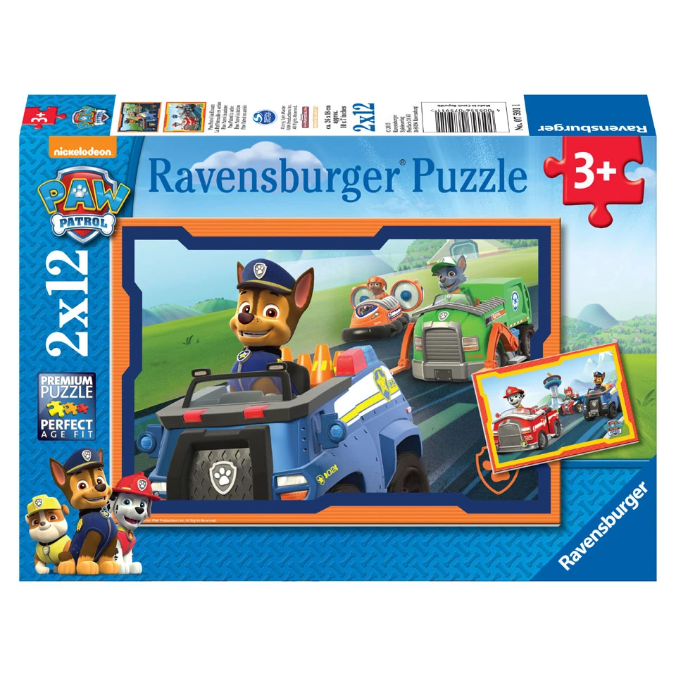 Ravensburger PAW Patrol Puzzelset PAW Patrol In Actie - 2 X 12 Stukjes 1 Ravensburger PAW Patrol Puzzelset PAW Patrol In Actie - 2 X 12 Stukjes