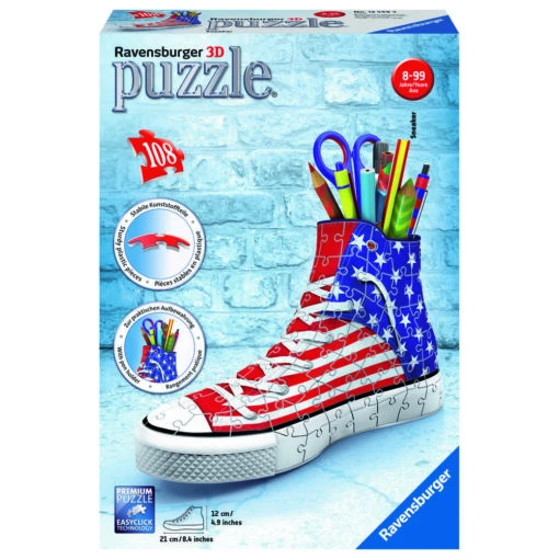 Ravensburger 3D-puzzel Amerikaanse Stijl Sneaker - 108 Stukjes -PuzzelPlek Verkoopwinkel 1388260 338a0415
