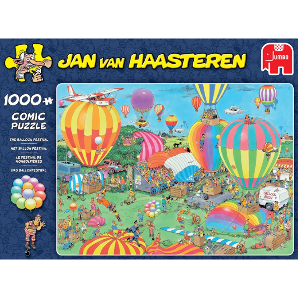 Jumbo Jan Van Haasteren Puzzel Het Ballonfestival - 1000 Stukjes 2 Jumbo Jan Van Haasteren Puzzel Het Ballonfestival - 1000 Stukjes - Afbeelding 2