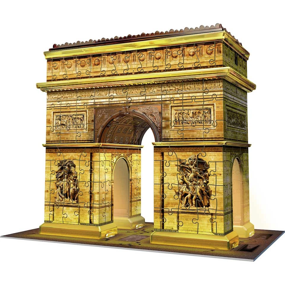 Ravensburger 3D-puzzel Arc De Triomphe By Night - 216 Stukjes 2 Ravensburger 3D-puzzel Arc De Triomphe By Night - 216 Stukjes - Afbeelding 2