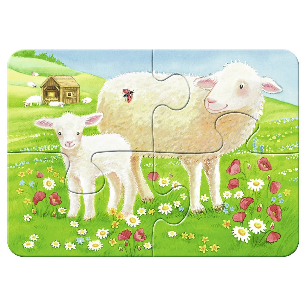 Ravensburger 4-in-1 Puzzelset Boerderijdieren - 2 + 4 + 6 + 8 Stukjes 4 Ravensburger 4-in-1 Puzzelset Boerderijdieren - 2 + 4 + 6 + 8 Stukjes - Afbeelding 4