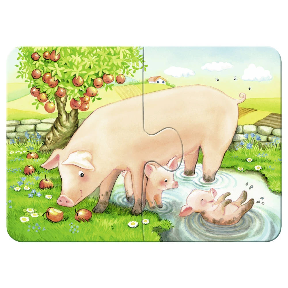 Ravensburger 4-in-1 Puzzelset Boerderijdieren - 2 + 4 + 6 + 8 Stukjes 5 Ravensburger 4-in-1 Puzzelset Boerderijdieren - 2 + 4 + 6 + 8 Stukjes - Afbeelding 5