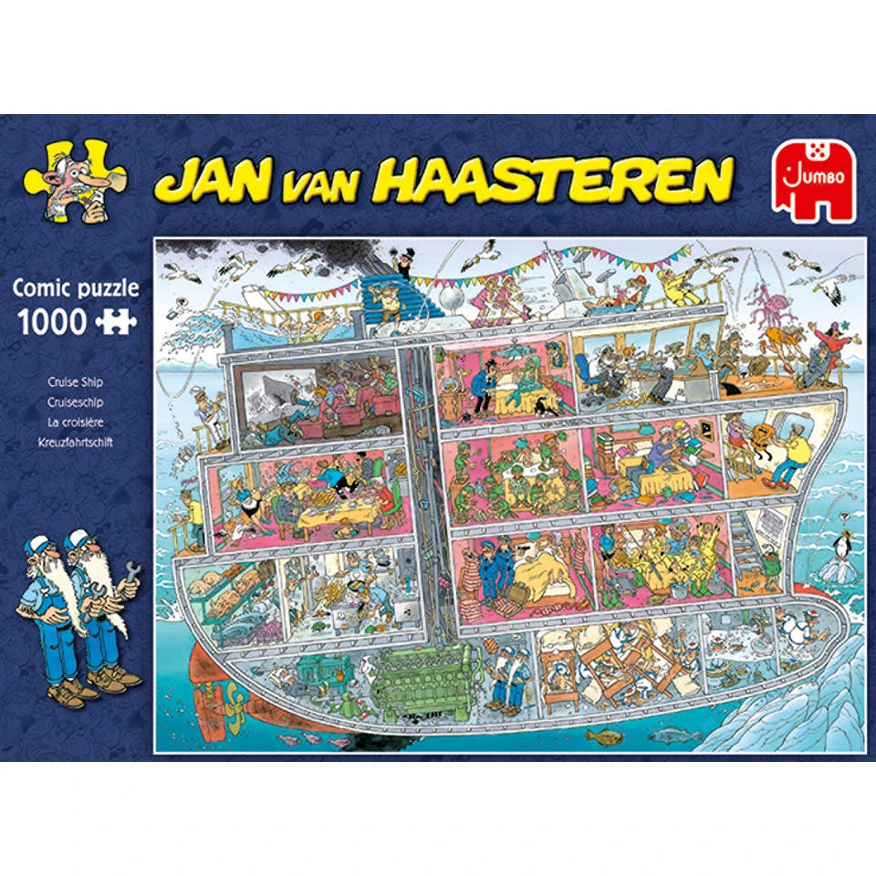 Jumbo Jan Van Haasteren Puzzel Cruise Ship - 1000 Stukjes 3 Jumbo Jan Van Haasteren Puzzel Cruise Ship - 1000 Stukjes - Afbeelding 3