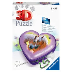 Ravensburger 3D-puzzel Paarden Hartendoosje - 54 Stukjes