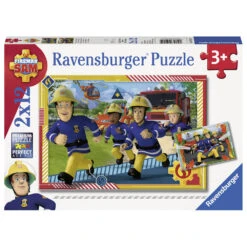 Ravensburger Brandweerman Sam Puzzelset Brandweerman Sam En Zijn Team - 2 X 12 Stukjes