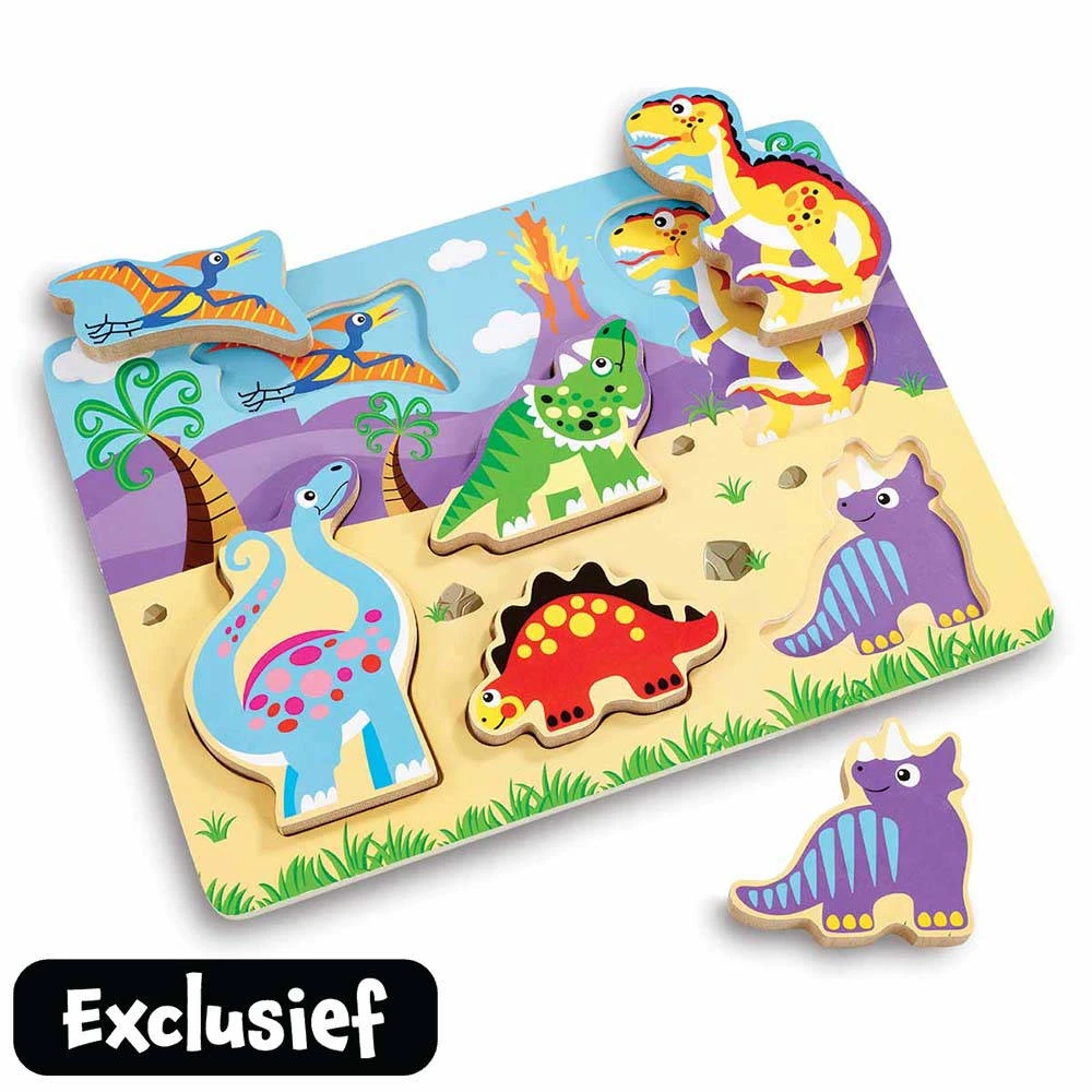 Woodlets Chunky Dino Houten Puzzel 1 Woodlets Chunky Dino Houten Puzzel