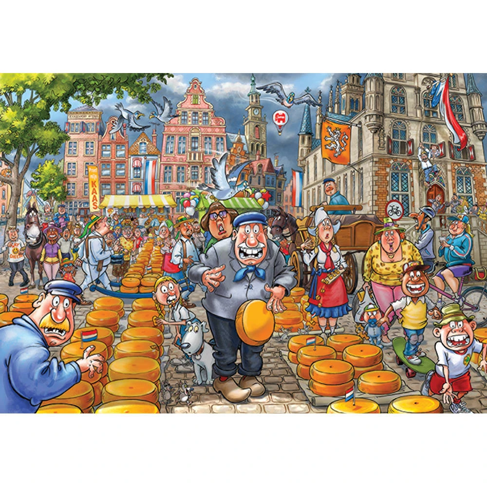 Jumbo Wasgij Original 38 Puzzel Kaasalarm - 1000 Stukjes 2 Jumbo Wasgij Original 38 Puzzel Kaasalarm - 1000 Stukjes - Afbeelding 2