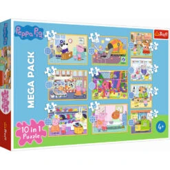 Trefl 10-in-1 Puzzelset Ontmoet Peppa Pig - 20 + 35 + 48 Stukjes