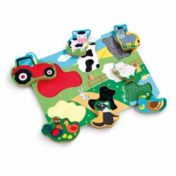 Woodlets Touch & Feel Houten Puzzel Boerderij