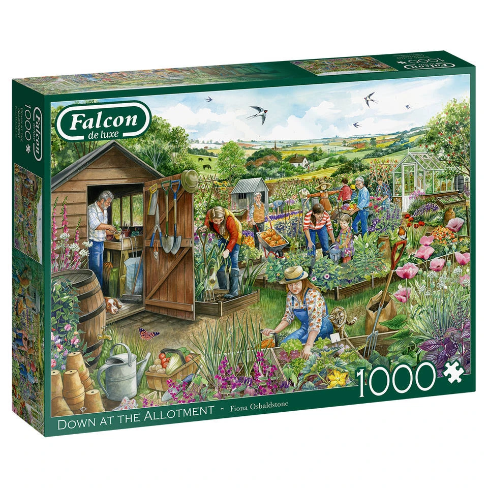 Jumbo Falcon De Luxe Puzzel Bij De Volkstuin - 1000 Stukjes 1 Jumbo Falcon De Luxe Puzzel Bij De Volkstuin - 1000 Stukjes