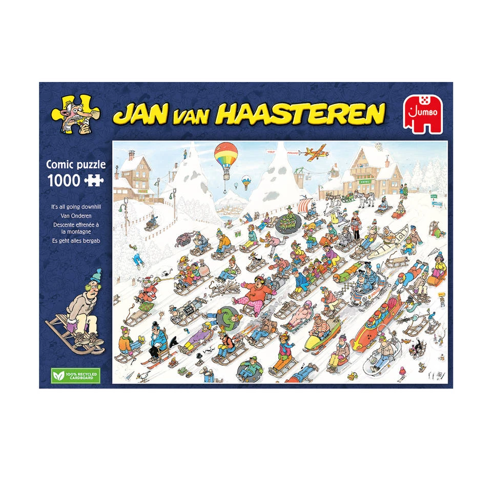Jumbo Jan Van Haasteren Puzzel Van Onderen! - 1000 Stukjes 2 Jumbo Jan Van Haasteren Puzzel Van Onderen! - 1000 Stukjes - Afbeelding 2