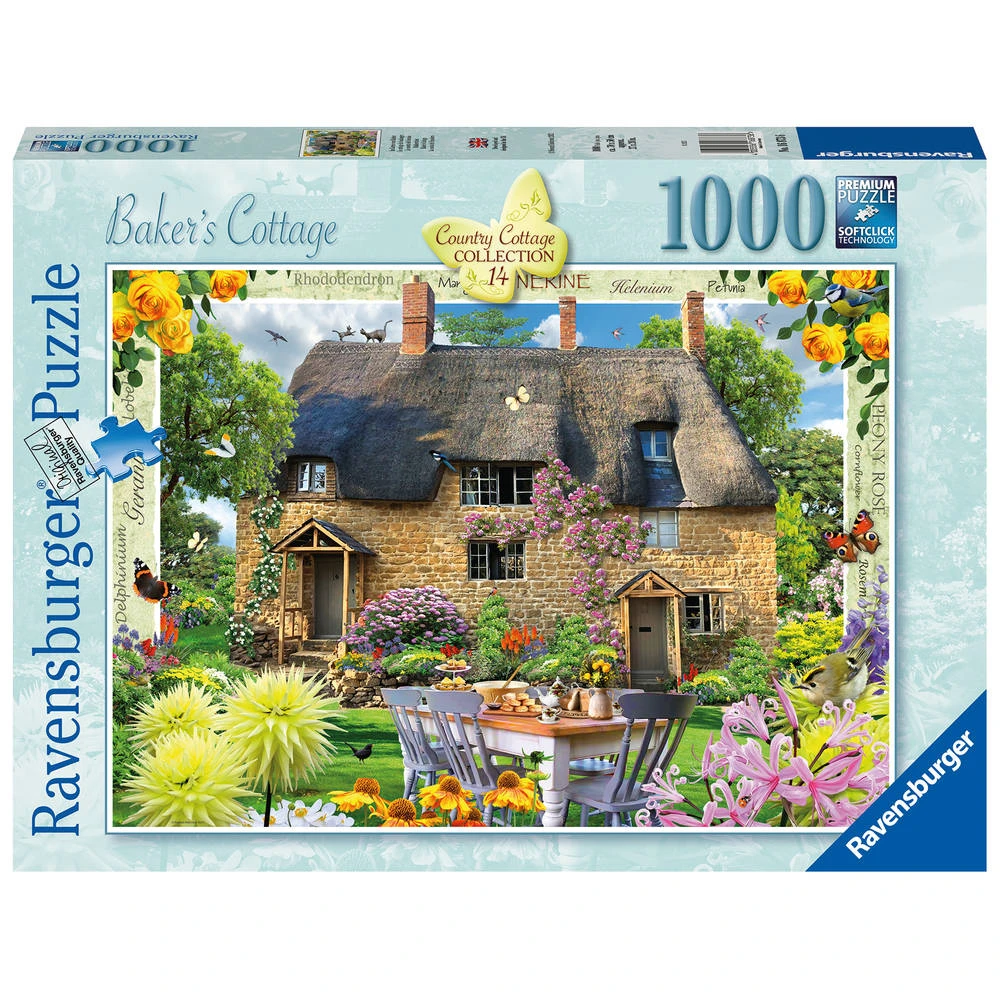 Ravensburger Puzzel Baker's Cottage - 1000 Stukjes 1 Ravensburger Puzzel Baker's Cottage - 1000 Stukjes