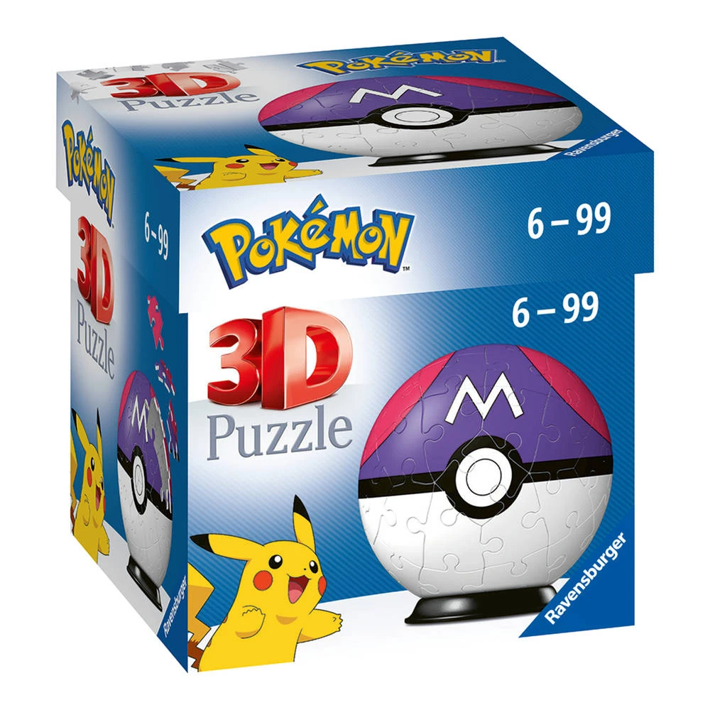 Ravensburger 3D-puzzel Pokémon Master Ball - 54 Stukjes 1 Ravensburger 3D-puzzel Pokémon Master Ball - 54 Stukjes